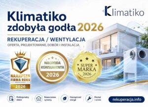 Klimatiko z tytułem Najlepsza Firma Roku 2026 — lider rekuperacji i wentylacji mechanicznej w Krakowie