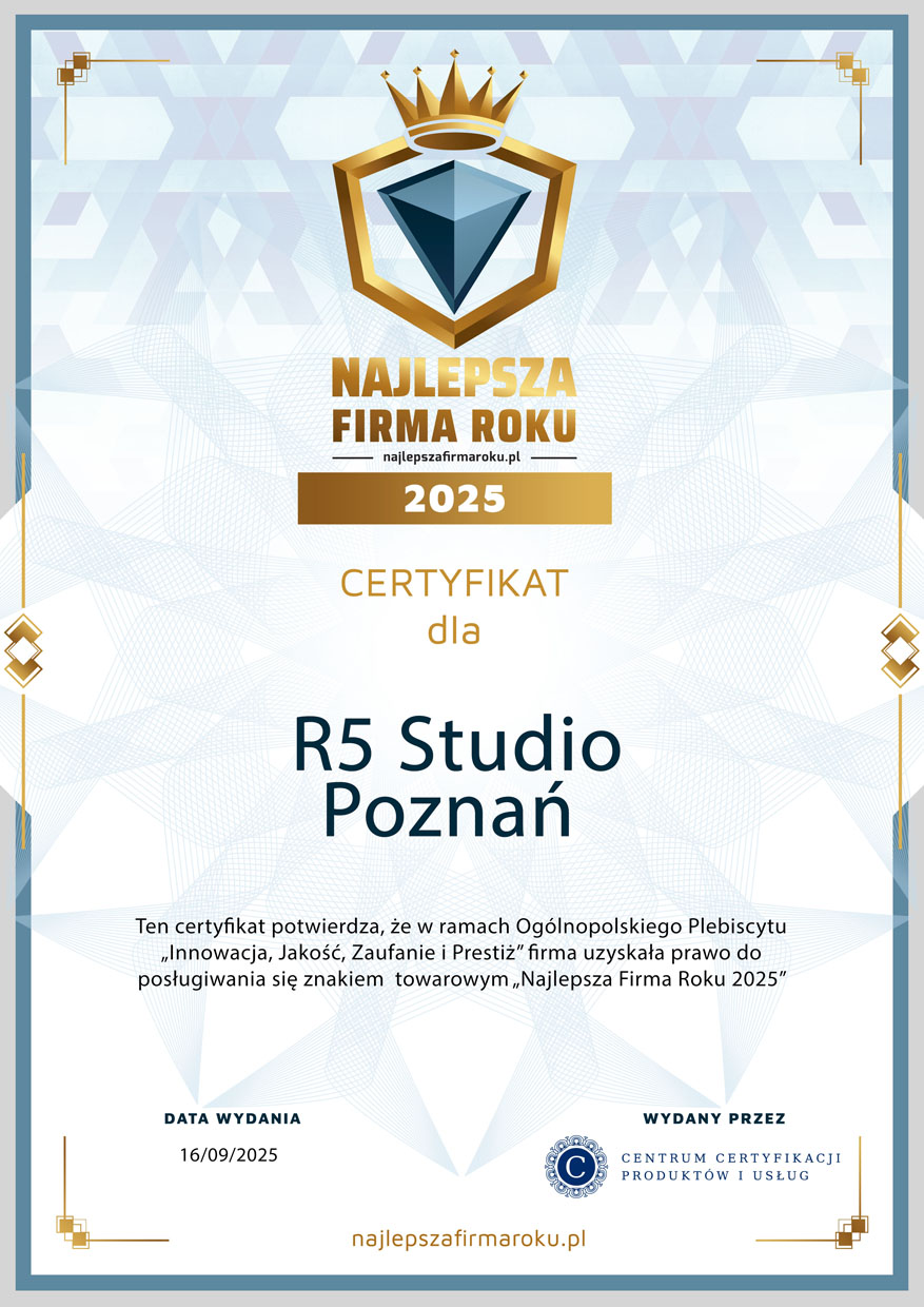 Certyfikat — R5Studio